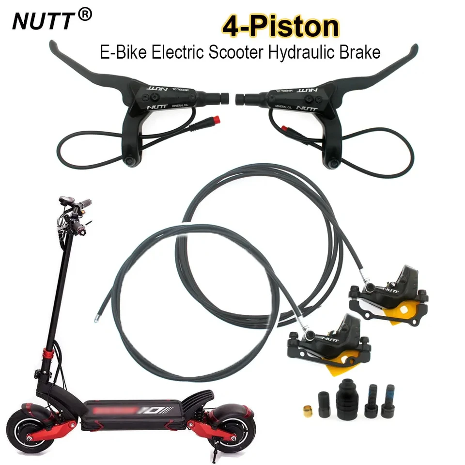 Nutt 4 piest Elektrické elektrické bicykle Disk Brzdenie hydraulického bicykla 140 160 180 rotor y-5 pre A5-d Kugo Dualtron Kaabo mantis