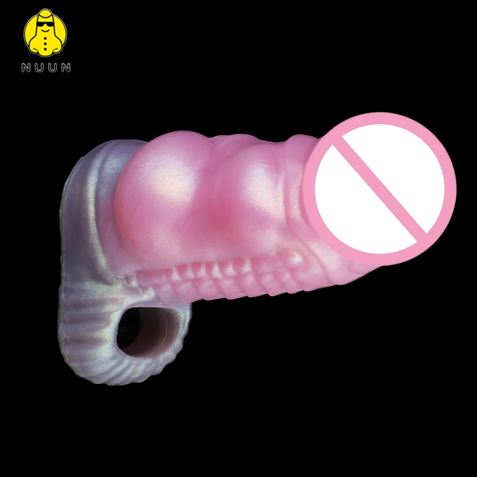 Nuun Big Knot Dildo Puseath Skin Touch Silikónové oneskorenie ejakulácie kruh kohút zväčšenie penisu s obúvaním s podpornými stĺpmi pre ed