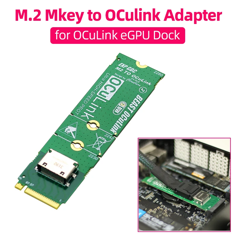NVME M.2 m Kľúč k adaptéru Oculink pre laptop Mini PC Mini PC na externú grafickú kartu vysokorýchlostný koncert