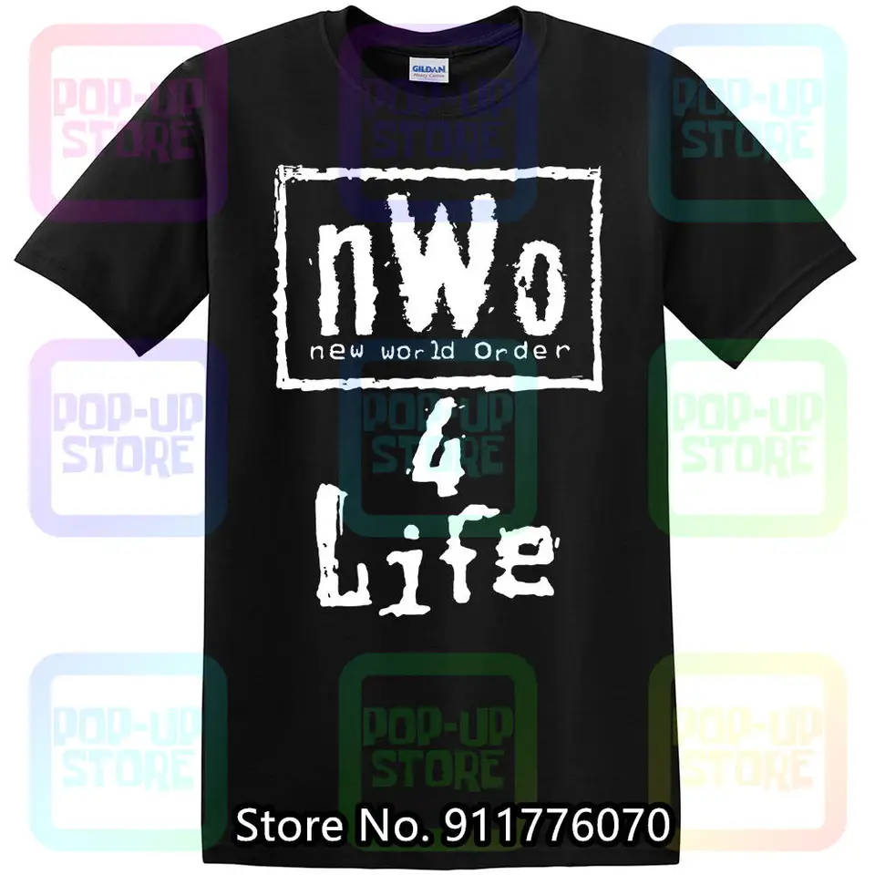 NWO (New World Order 4 Life) Pánske veľké čierne tričko (bin f)