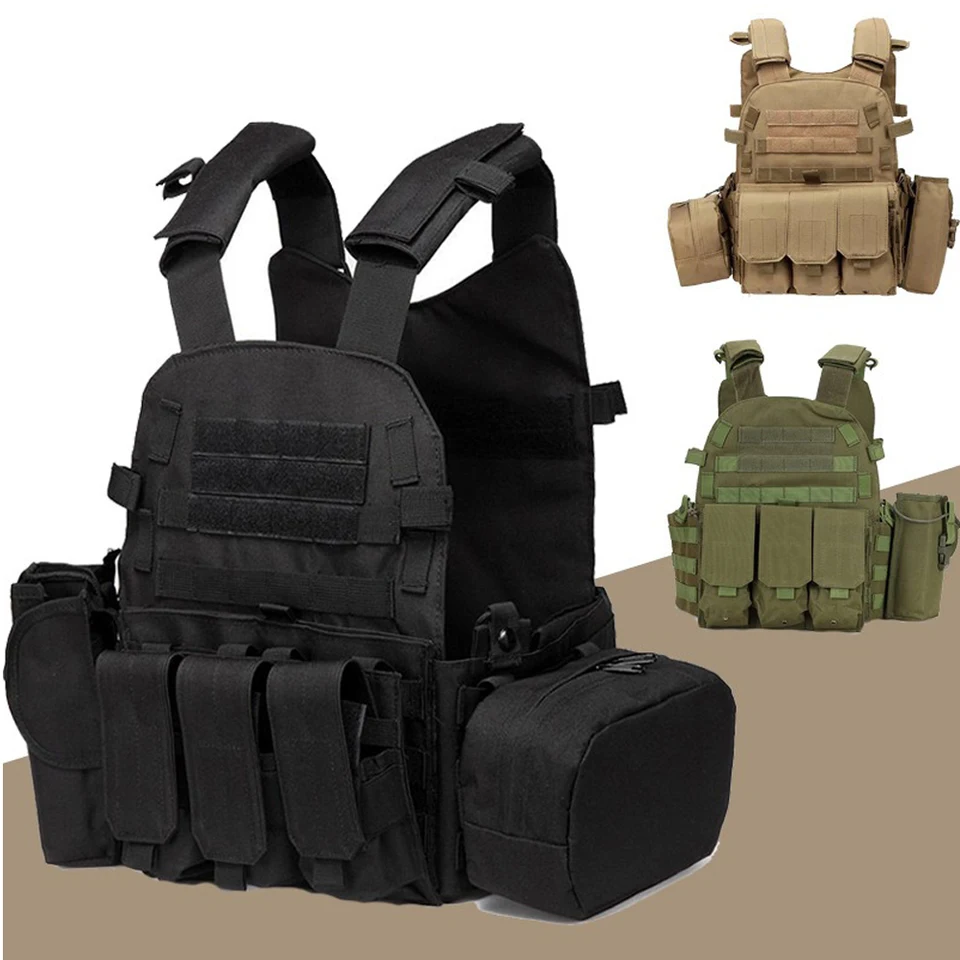 NYLON 600D TACTICKÁ Vesta Body Armor Lov Conport Airsoft Airsoft Airsoft Airsoft Combat Molle Camo Vojenská armáda Vest CS Game Equipment