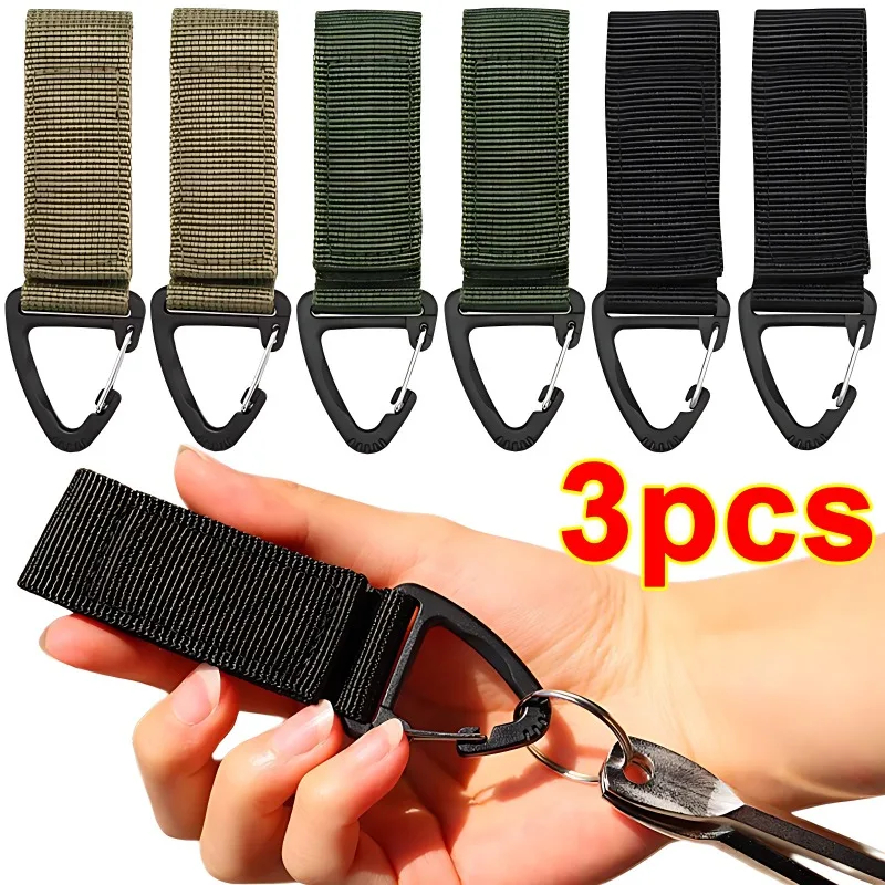 Nylon Webbing Carabiner Vojenské potreby rukavice Hook vonkajšie taktické rukavice lezenie lano proti lost kempingu závesné spona nástroj
