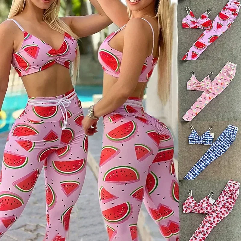 Nylonové ženy joga set 2pcs telocvičňa scrunch workout nohavice push Up podprsenka s vysokým pásom legíny fitness šport Wear Active Suits