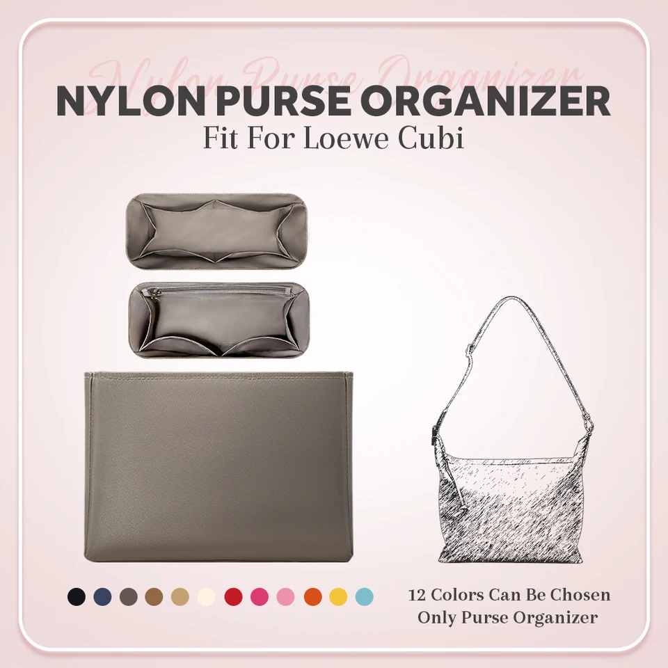 Nylonový kabelkový organizátor Vložka, kabelka vo vnútri úložného vrecka Fit For pre Loewe Cubi Bag Organizátor Organizátor Organizátor v taške v taške Storage