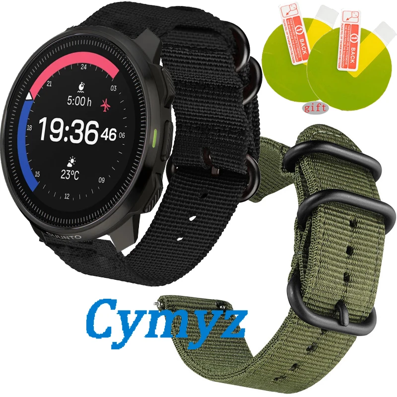 Nylonový remienok pre Suunto Ocean Smart Watch Band Sports Sports náramok s filmom na ochranu obrazovky