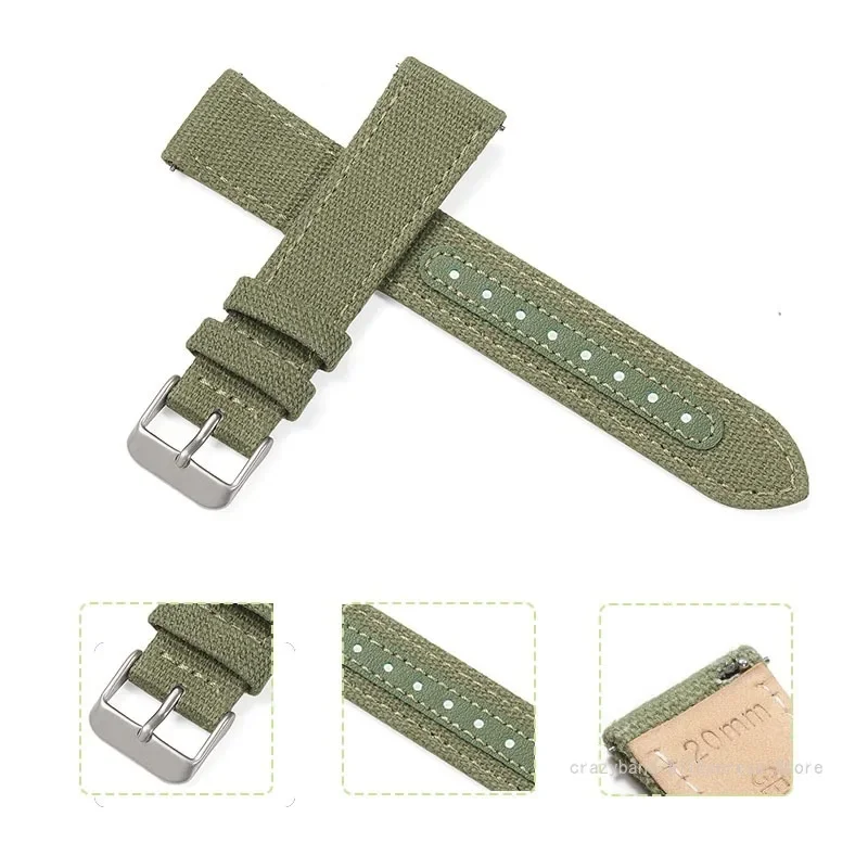 Nylonská koža 20 mm hodiniek vhodný pre Tissot T122 T117 pre Rolex náhradné športové hodinky Rýchle uvoľnenie Univerzálne