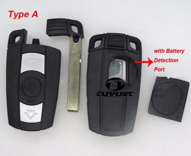 Náhradné kľúče pre kľúčové čiapky pre BMW New 3 5 Series E90E93 SMART SMART REMOLE KEY SHELL (s portom detekcie batérie)+ Čepeľ kľúčov