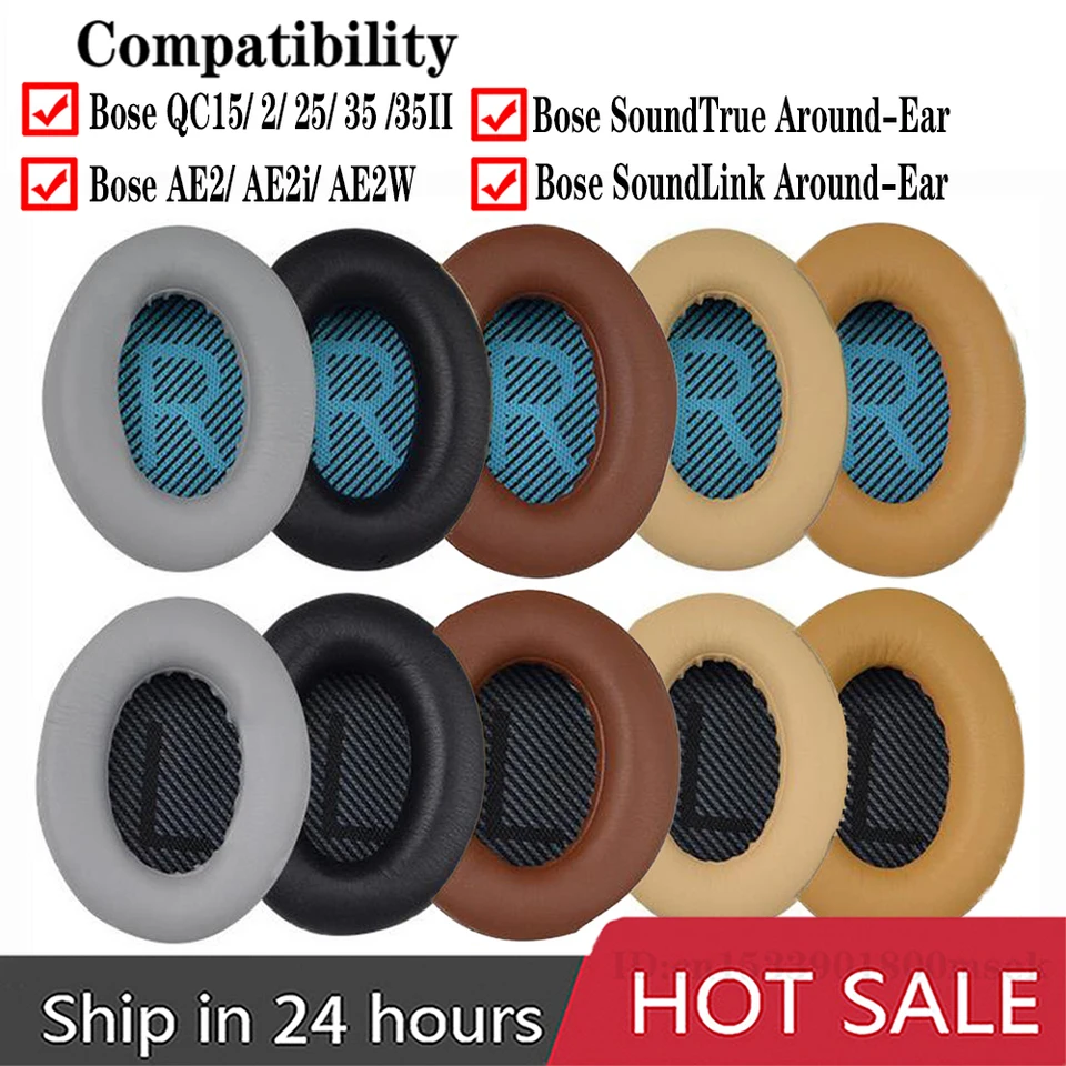 Náhradné ušné doštičky uši pre Bose QuietComfort QC 2 15 25 35 Headset Uši vankúšový vankúš QC35 QC2 QC15 QC25 Príslušenstvo