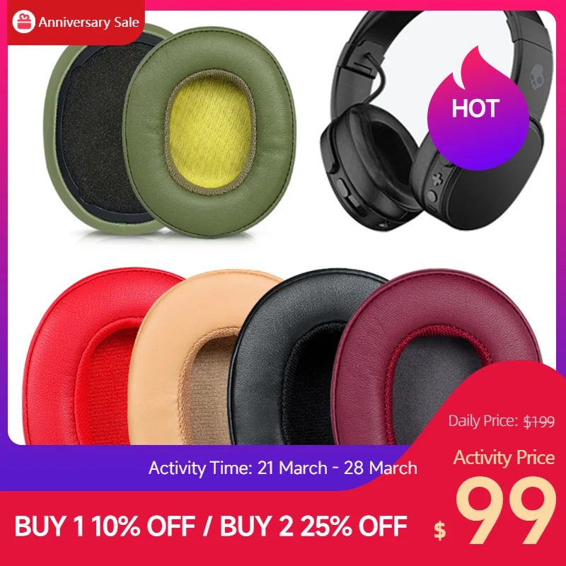 Náhradné ušné vankúšiky pre bezdrôtové drviny Skullcandy Crusher EVO Crusher ANC HESH