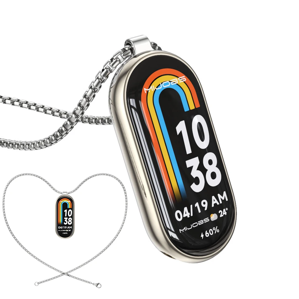 Náhrdelník pre Mi Band 8 7 6 5 4 3 Smart Bracelet pre Mi Band 9 kovový náramok pre remienok pre MI Band 7 6 Decorácie visiaceho krku