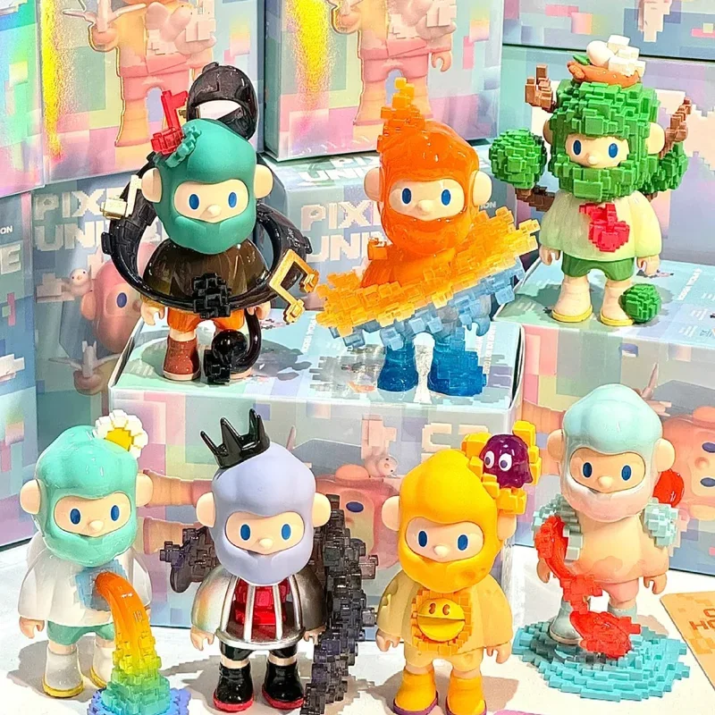 Nájdenie farmára Unicorn Bob Nová generácia Pixel Universe Series Blind Box Guess Bag Mystery Box Hračky Doll Doll Cute Anime Figure