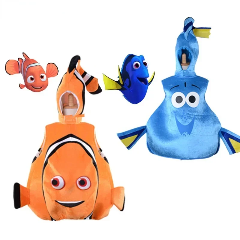 Nájdenie kostýmu Clownfish Cosplay Nemo Dory Regal Blue Tang Toddler Fish For Children Adult Halloween Party Mn11