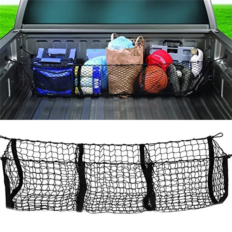 Nákladová sieť Organizátor postele kufra sieťové úložisko Čisté nákladné vozidlo Doplnok s potravinami držiak na posteľ SUV Car Pickup Bed