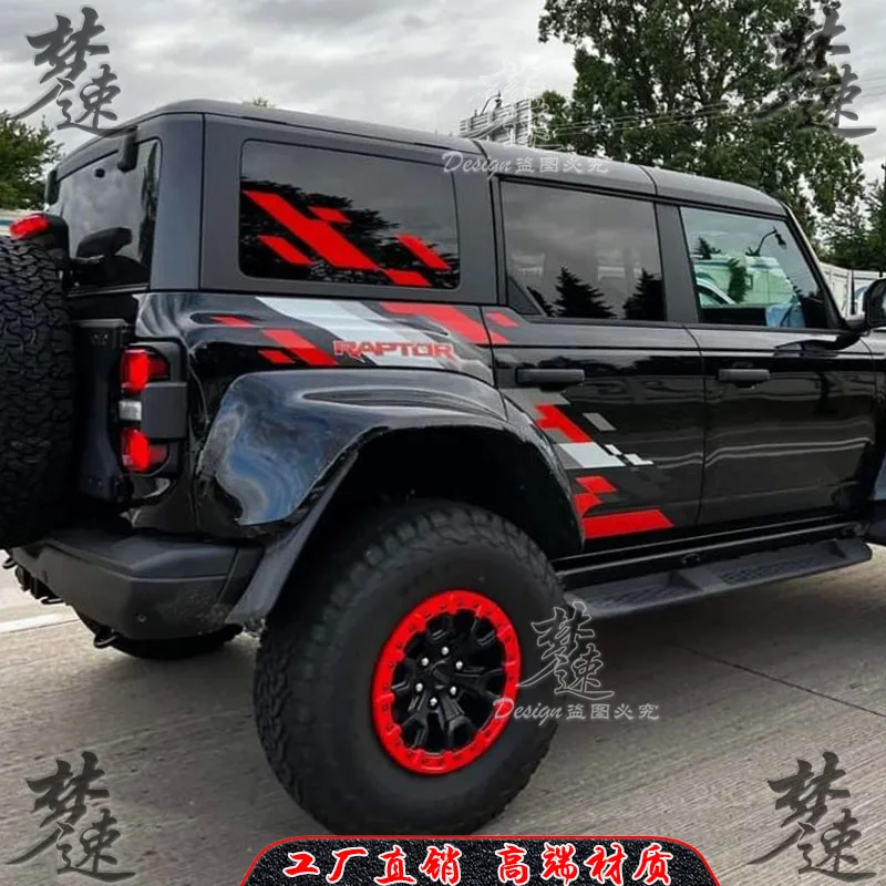 Nálepka automobilov pre verziu Ford Bronco Raptor s prispôsobeným športovým vonkajším dekoráciou vinylové dekorácie príslušenstva