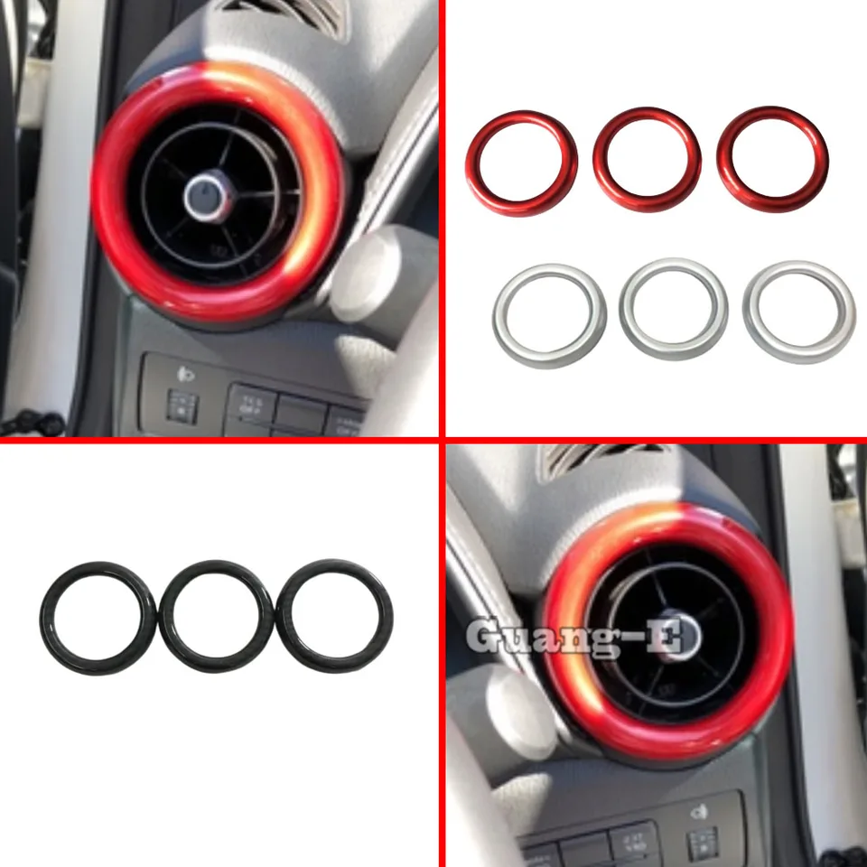 Nálepka klimatizácia Venter outlet Ozdobenie dekorácie vnútorný rámec pre Mazda 2 Mazda2 Demio 2015 2016 2017 2018 2019 2019 2020