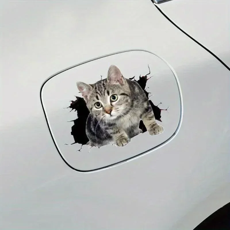 Nálepka na auto roztomilý 3D mačka osobnosť bloku Body Scratch Automatické motocykle Univerzálne nálepky automobilové príslušenstvo Accesorios para