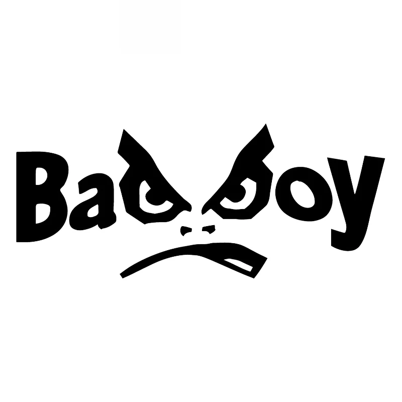 Nálepka na autá Badboy Face Funny Bumper Truck Decoration PVC Nálepkové nálepky Príslušenstvo Vodotesné čierne/biele, 17 cm*7 cm