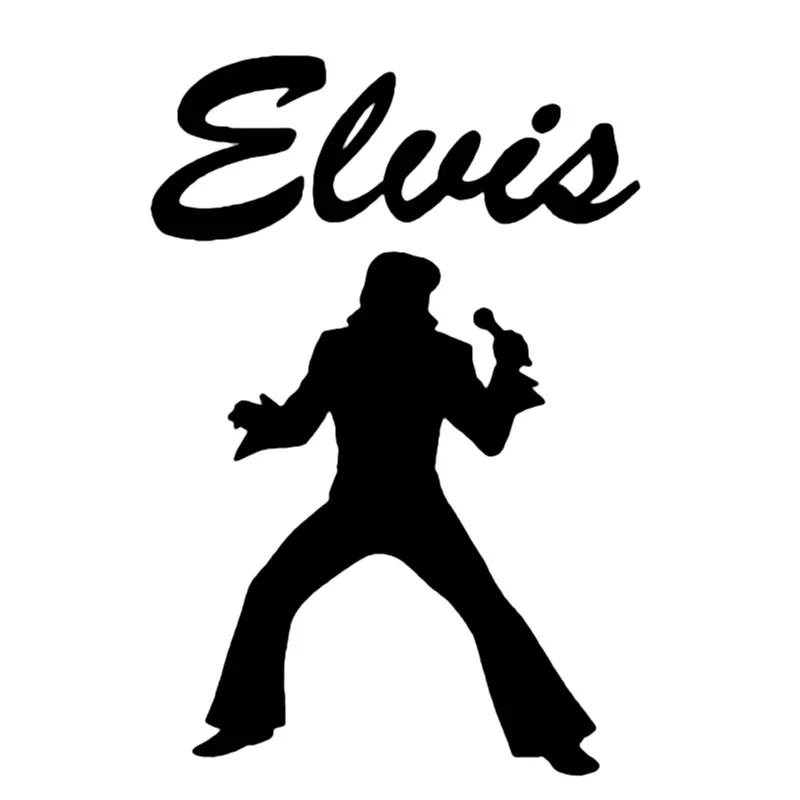 Nálepka na autá Elvis Motorcycle Dekoration Príslušenstvo Kreatívne vinylové nálepka PVC Vodotesný opaľovací krém 15 cm