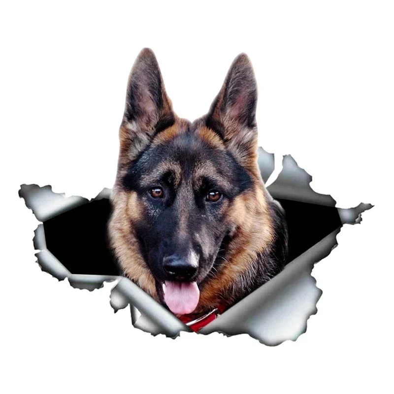 Nálepka na autá Self-ústia 3D nálepky nemecký pastier domácichet psov slepate