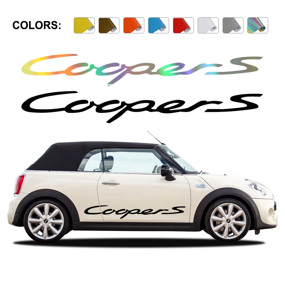 Nálepka na bočnú nálepku vinylového dekorácie Nákladové nálepky Automatické ladenie pre mini Coopers JCW Countryman F56 F55 F60 R56 R60 R61 R56 F54 R57 Clubman