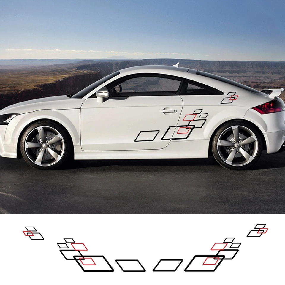 Nálepka na bočnú sukňu pre Audi BMW Ford Volkswagen Toyota Opel Seat Peugeot Mercedes Benz Hyundai Honda Auto Tuning Accessories
