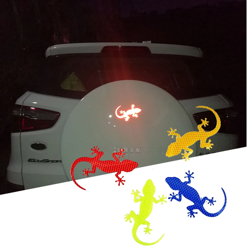 Nálepka na nálepku s reflektorizovanou výstražnou nálepkou Gecko Reflexné dekorácie automobilu Exteriérové ​​doplnky