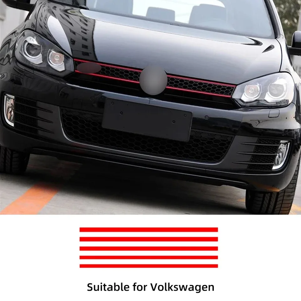 Nálepka na reflexné autá pre nálepku pre VW Golf 6 7 Polovodné predné kapucňa Grill Gril