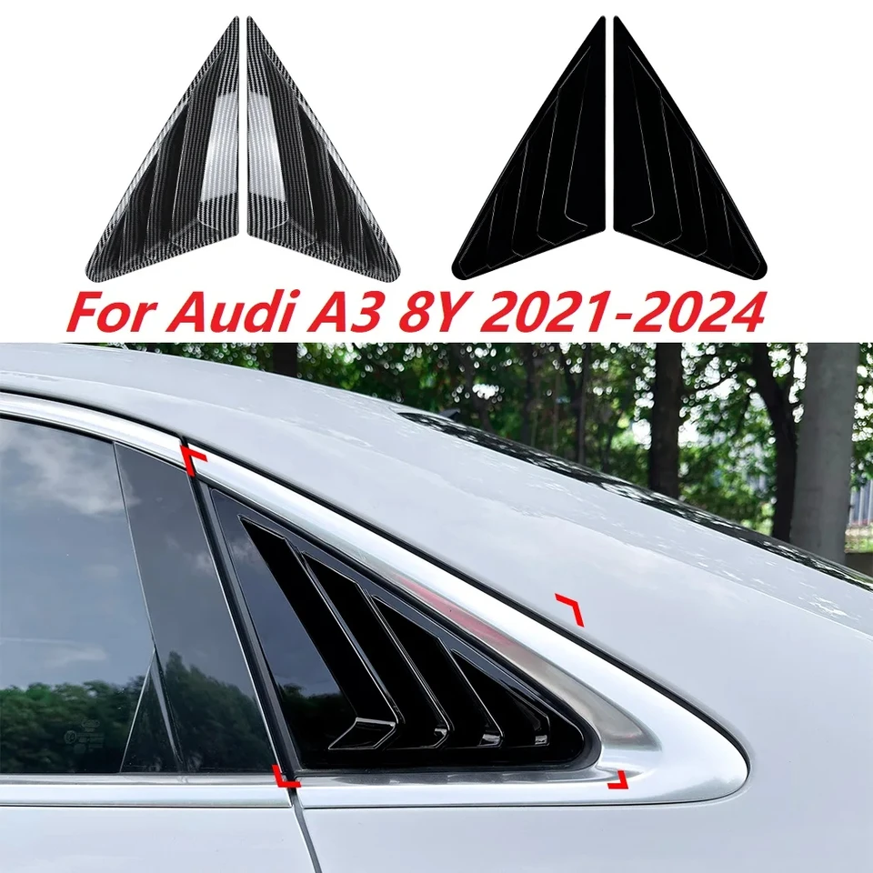 Nálepka na zadné okenné okná pre Audi A3 8Y 2021-2024 Zadný trojuholník