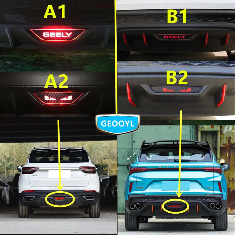 Nálepka na zadnú hmlovú hmlu, pre Geely Coolray, Proton X50, Binyue