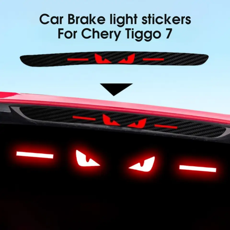 Nálepka na zadnú zadnú nálepku brzdové svetlá Lampa Lamp Protect Covery z uhlíkových vlákien Styling Sticker Hawkeye Styling Auto Príslušenstvo