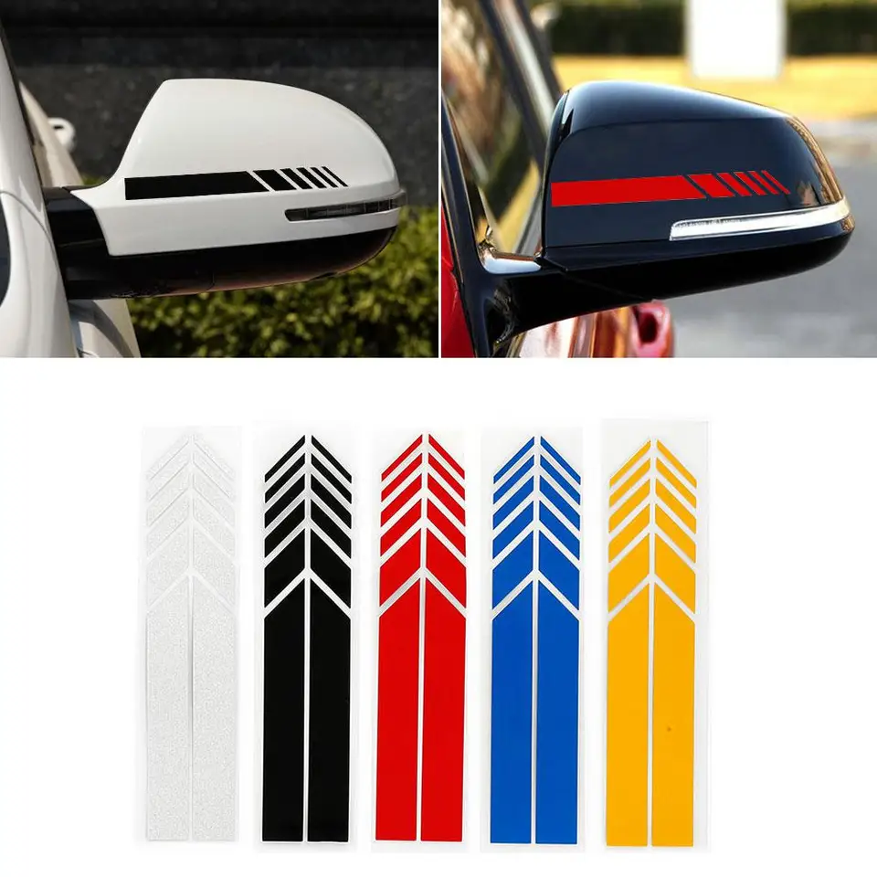 Nálepka na zrkadlové zrkadlá 2pc, príslušenstvo pre auto, 5 Color Reflexe Sticker pre E90 E46 E92 E87 G20 Exteriérové ​​príslušenstvo