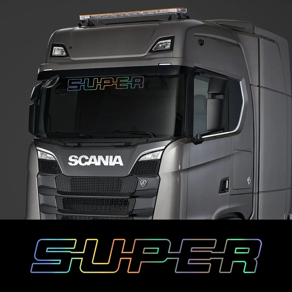 Nálepka nálepky na čelné sklo pre Scania RSG Series Vinyl Film Decal Decal Heavy Big Truck Semier Trailer Automatické ladenie príslušenstva