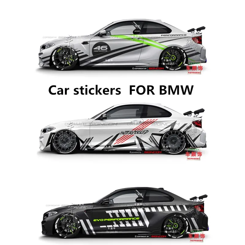 Nálepky automobilov Osobnosť kreatívny športový film pre BMW 3 4 5 Series M2 M3 M4 M5 Body Sports Custom Vinyl Car Flower Accessories