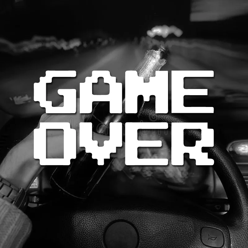 Nálepky Game Over Pixel Style ， Roztomilé a vtipné nálepky pre milenec v štýle pixelov. Pre autá nákladné automobily motocykle a notebooky!