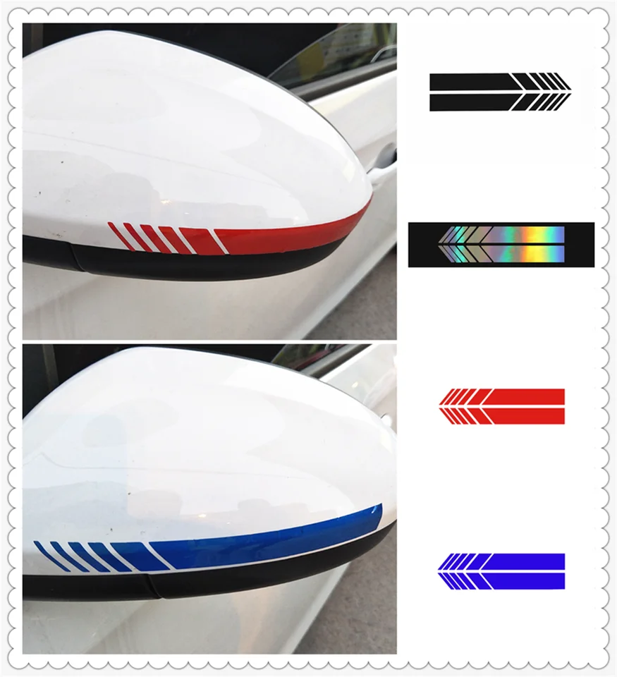 Nálepky na auto 2pcs spätné zrkadlo Side Decal Stripe DIY Body pre Opel Insignia Mokka Mokka Corsa Antara Meriva Zafira