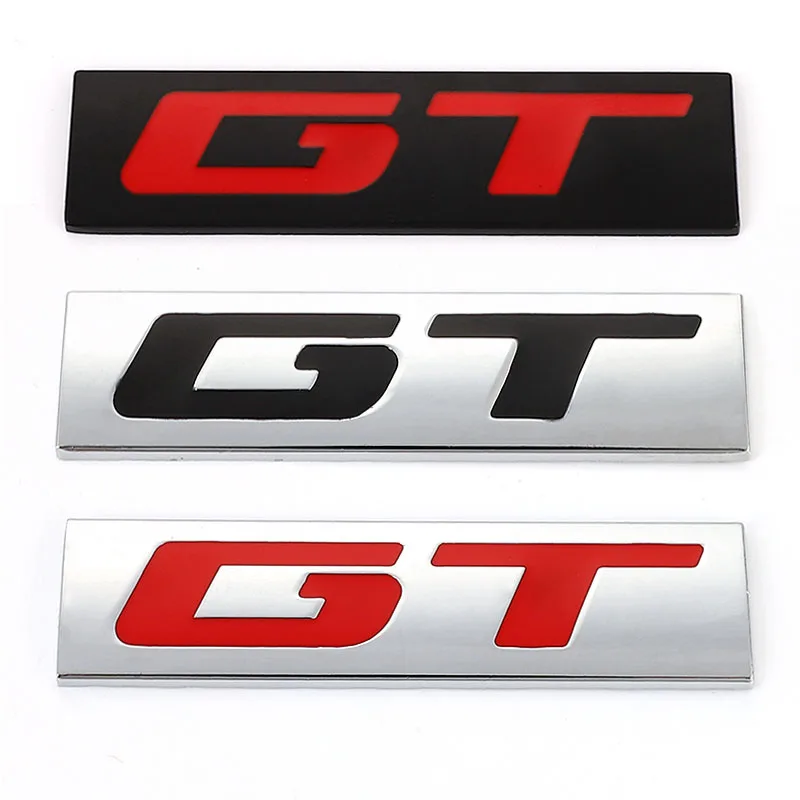 Nálepky na autá Kovový odznak Emblem Tail Decals 3D GT Logo Grand Tour pre BMW X6 X5 Ford Mustang Focus MK 1 2 3 7 Mondeo Styling