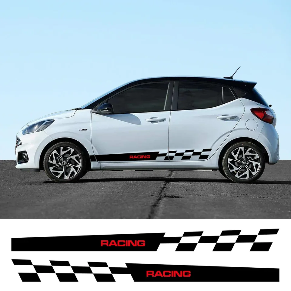 Nálepky na autá pre Hyundai i10 bočné súprava na bočnú súpravu Vodotesný vinylový film Automatické exteriérové ​​dekorácie Automatické štýl