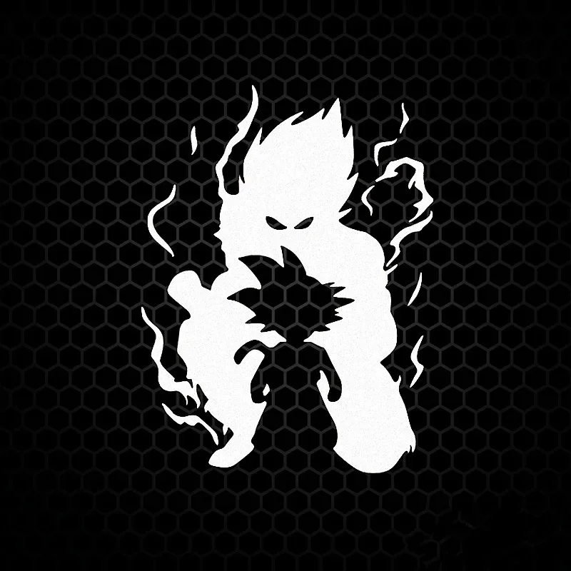 Nálepky na autá Syn Goku Kakarotto Saiyan DBZ Anime Reflex Reflex Decotion pre motocykel kmeňa čelného skla kmeňa