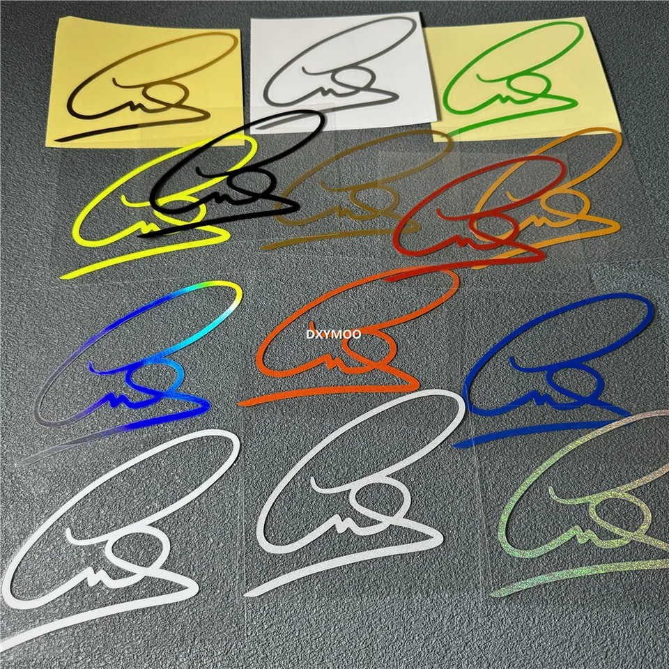 Nálepky na autá vinyl pre závodný podpis britský vodič Hamilton Autograph Top Helmet Motorcycle Decoration Occal