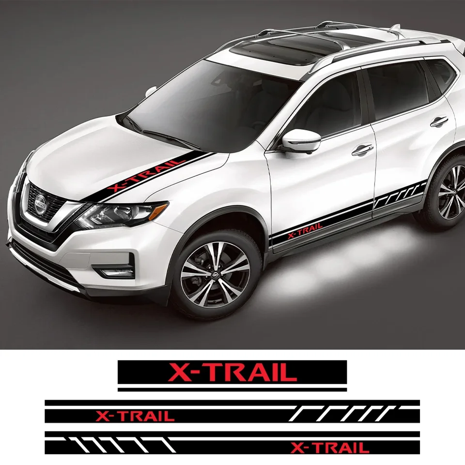 Nálepky na bočné dvere automobilu pre Nissan X-Trail T30 T31 T32 T33 Stripes Style Automatické kryt