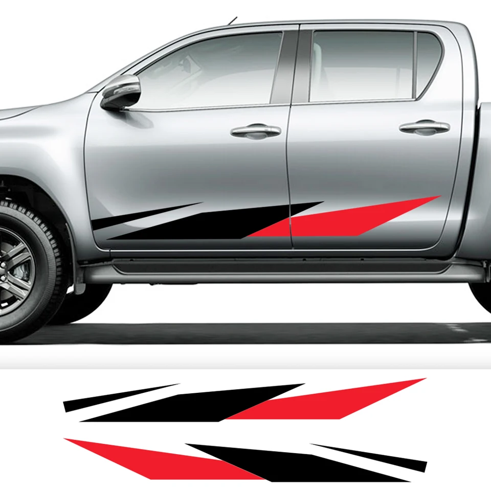 Nálepky na bočné dvere pre auto pre Ford F150 Ranger Raptor Dodge Ram Isuzu Dmax Toyota Hilux GMC Sierra Gwm Cannon Univeral Decan Decal Decal
