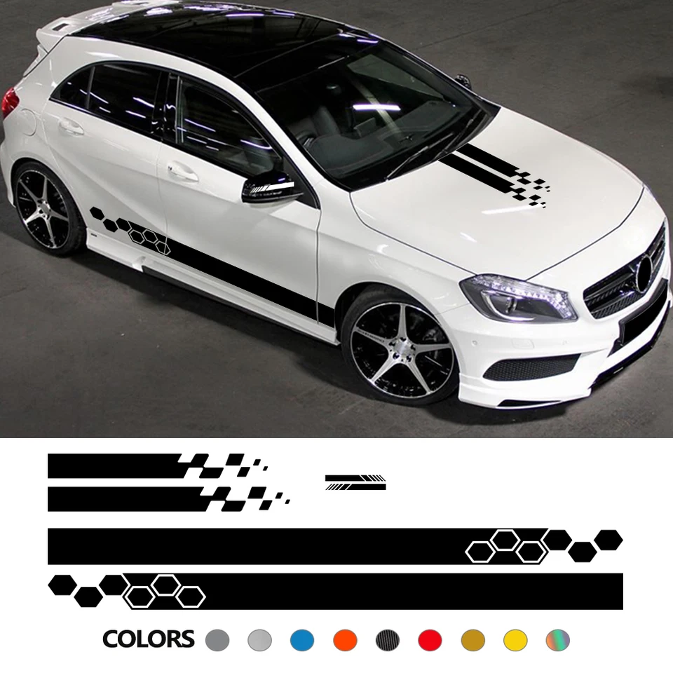 Nálepky na motorové nálepky automobilu Automatické ladenie závodných športových nálepiek pre Audi BMW Mercedes Ford VW Toyota Nissan Kia Renault Hyundai Skoda
