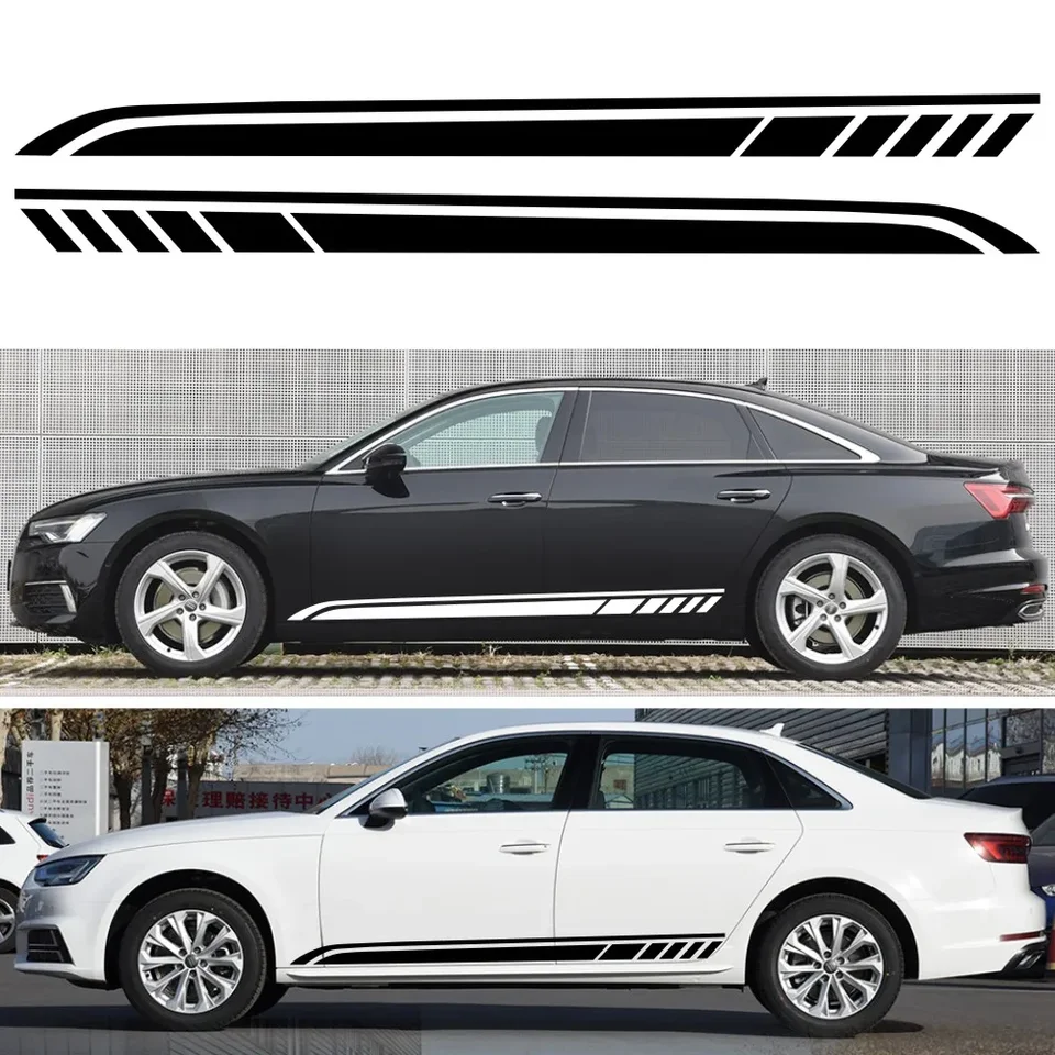 Nálepky na nálepky na auto s bočným pruhom DIY DIY DIY pre Mercedes Benz C Trieda C180 C200 C300 C63 Coupe C43 W205 W204 W203 Automatické príslušenstvo