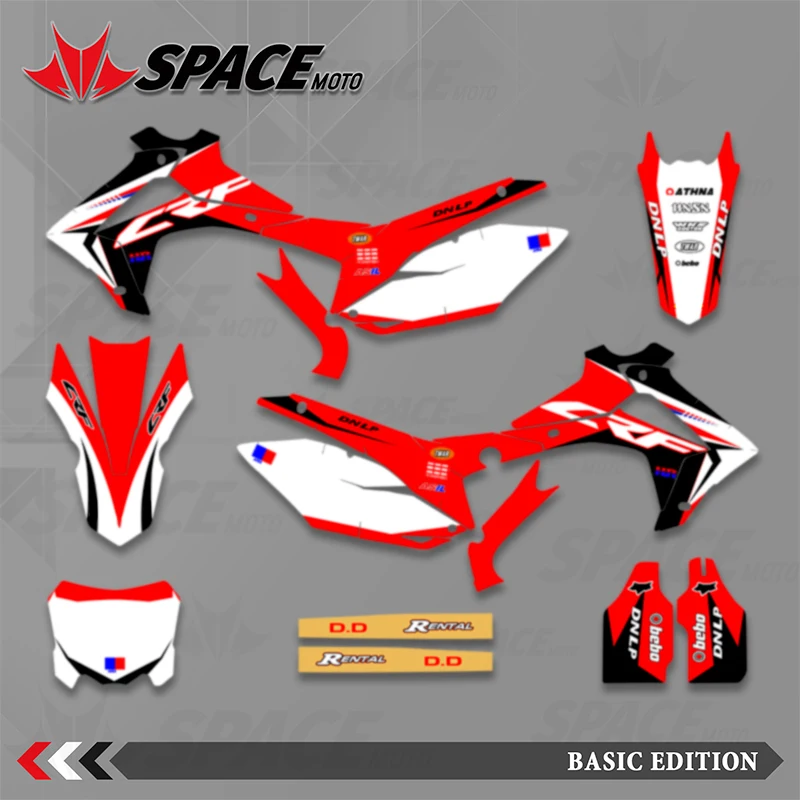 Nálepky na nálepky na grafiku motocyklov pre motocykle pre Honda CRF250 CRF 250 2014 2015 2016 2016 2017 CRF450 CRF 450 2013 2014 2015 2015 2016