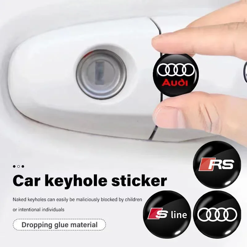 Nálepky na ochranu na ochranu pred dverami automobilov Znak pre Audi A3 Q5 A4 B8 B7 A6 C7 A5 A7 A8 S3 RS4 RS5 RS6 Q3 Q3 ACCRSSSORY