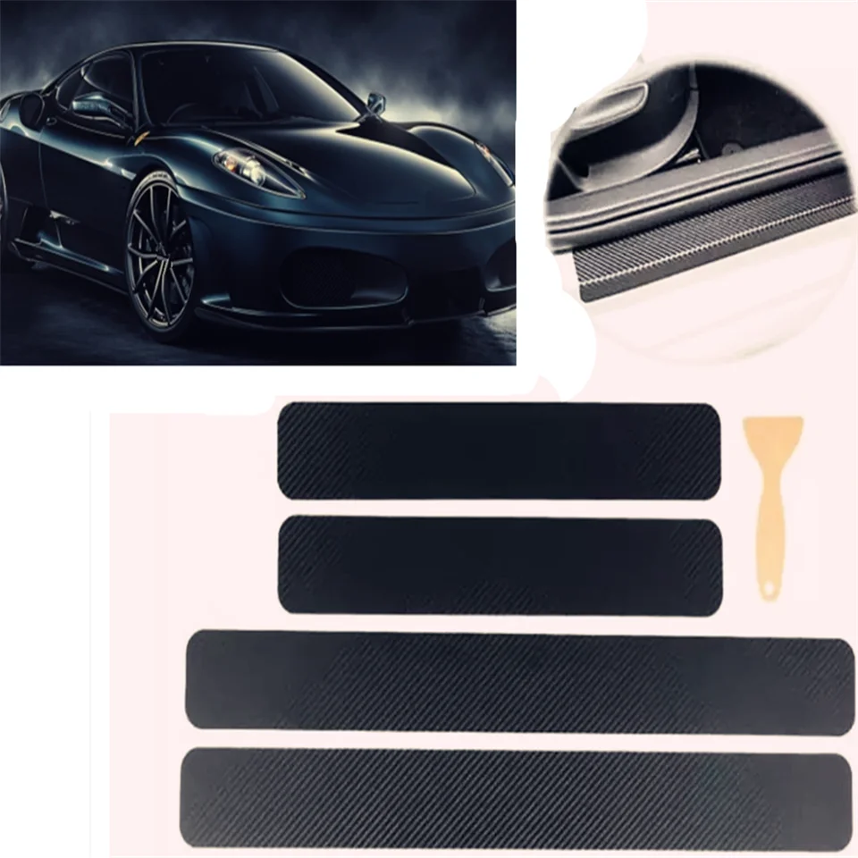 Nálepky na prahové nálepky uhlíkových vlákien pre VW Golf 5 6 7 Jetta Mk5 Mk6 Mk7 CC Tiguan Passat B6 B7 Scirocco Nový Touareg R