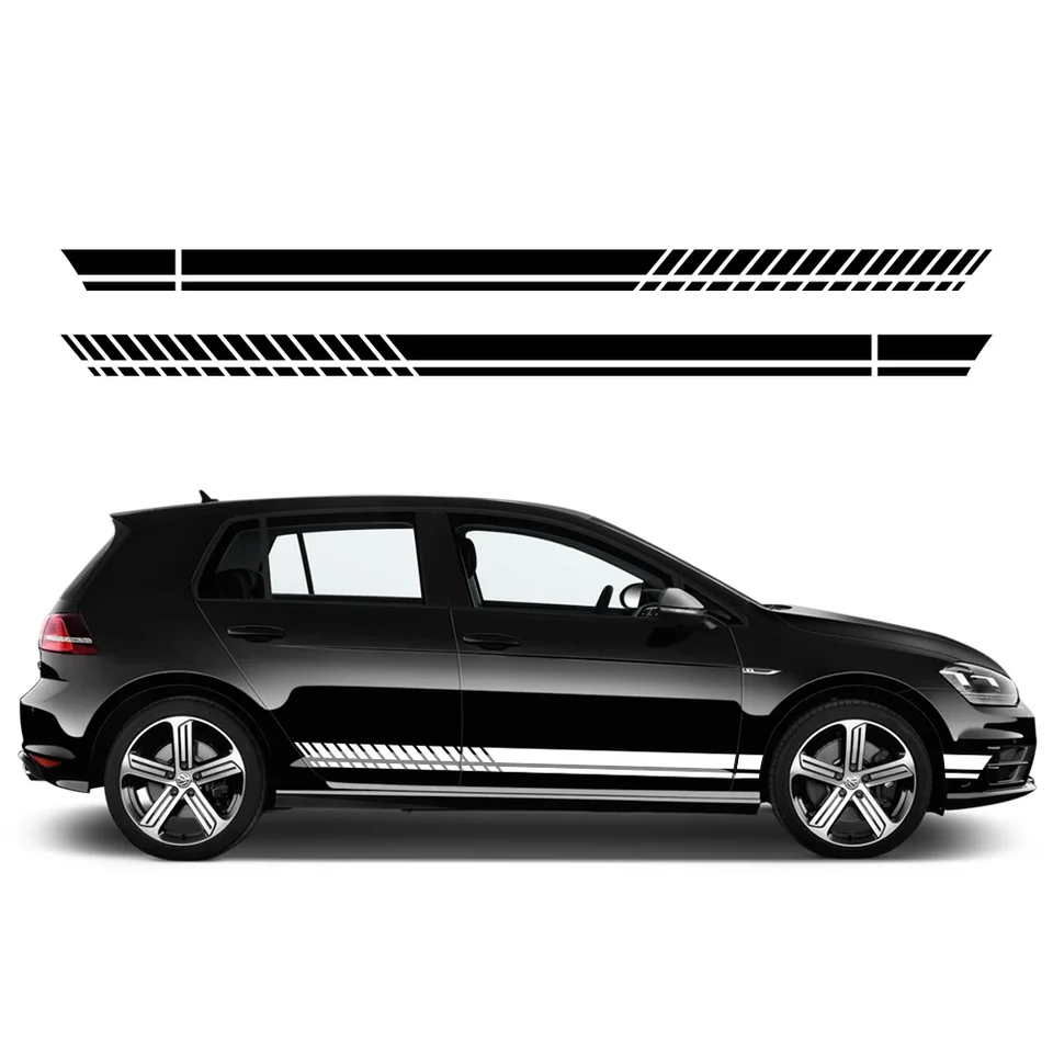 Nálepky na pruhy dverí s dvoma vozidlami vinylové pretekárske nálepky pre Volkswagen VW Golf 8 7 5 4 6 GTI MK8 MK7 MK5 MK6 MK4 Automatické príslušenstvo