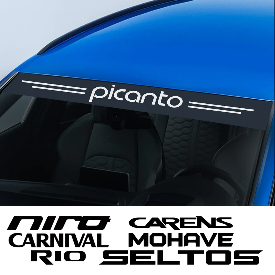 Nálepky nálepiek na čelné sklo dekorácie pre Kia Carens Carnival Cerato K5 Mohave Niro Picanto Rio Sedona Seltos Venga Telluride