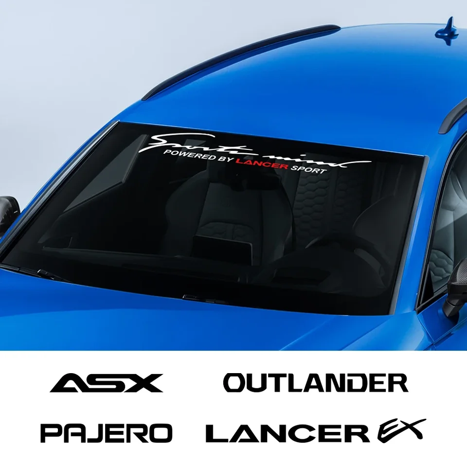 Nálepky nálepiek na čelné sklo pre Ralliart Outlander Lancer ex ASX L200 Colt Pajero Styling Doplnky