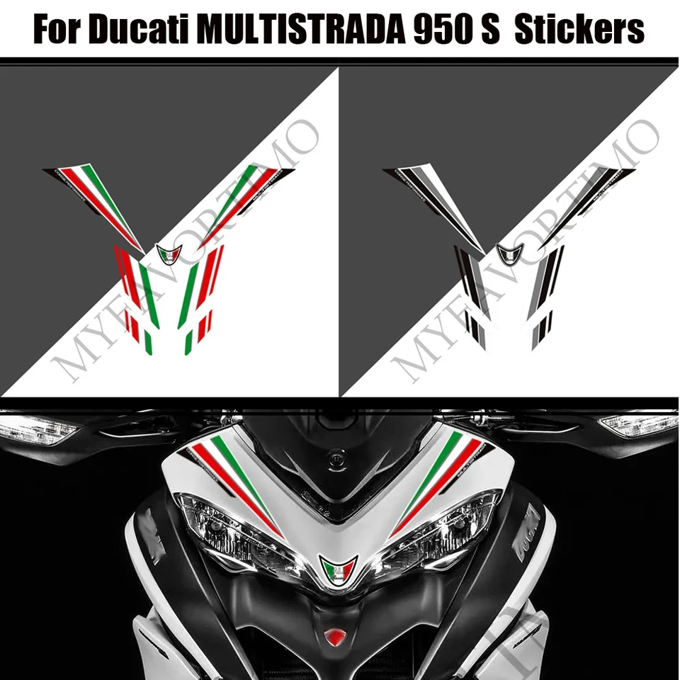 Nálepky nálepiek Tank podložky Rukoväte motocyklového kapotáže Fender Protector Plynový palivový olej koleno koleno pre Ducati multistrada 950 s 950s